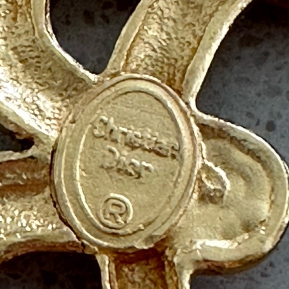 Rare Christian Dior gold plated brooch - Picture 4 of 5